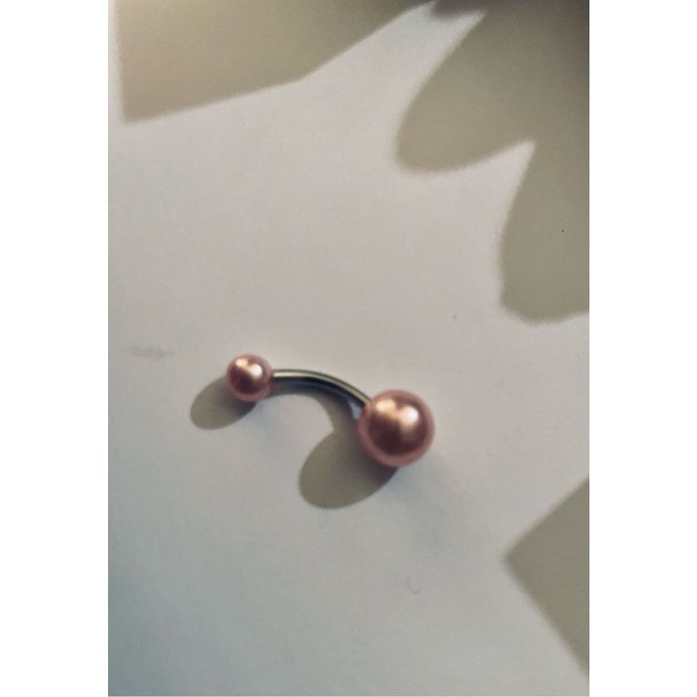 PRETTY PINK BELLY RING - Picture 5 of 7